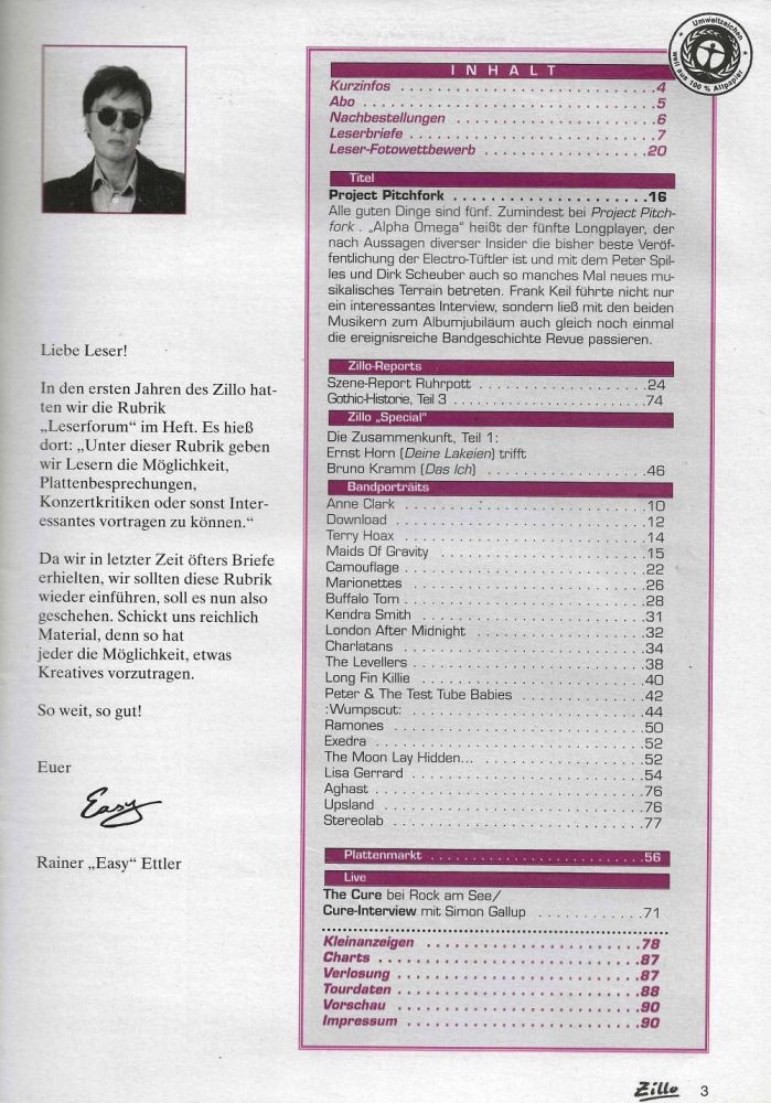Zillo Musikmagazin 09/1995 content
