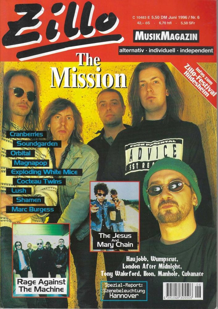 Zillo Musikmagazin 06/1996 cover